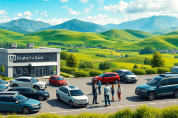 A person considering vehicle acquisition loan options from Deutsche Bank.