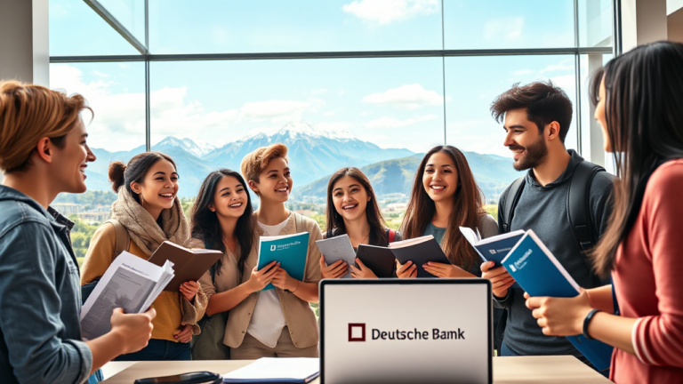 Students considering Deutsche Bank's education loan options for studying abroad.