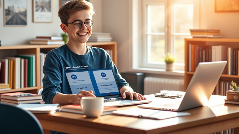 Student studying with Pepper Money Education Loan materials
