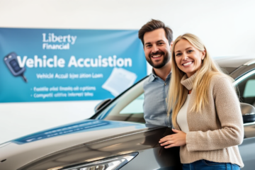 A person researching financing options for vehicle acquisition through Liberty Financial