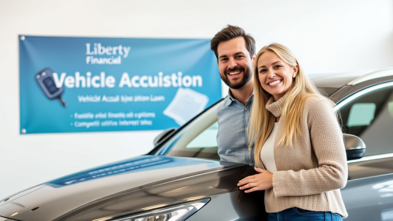 A person researching financing options for vehicle acquisition through Liberty Financial