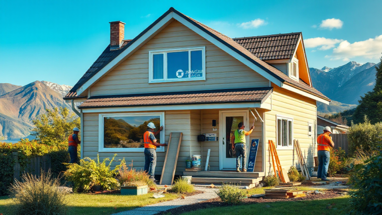 A family discussing renovation plans with a lender about a JPMorgan Chase Bank loan.