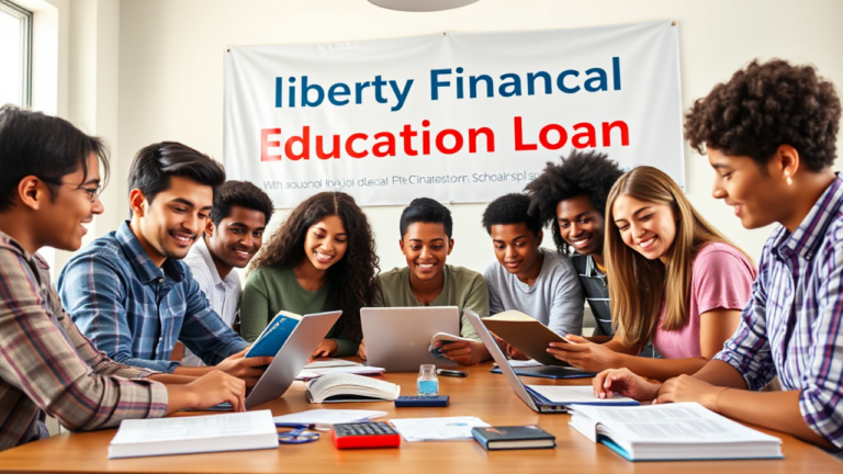 Student exploring options for Liberty Financial Education Loan for higher education funding.