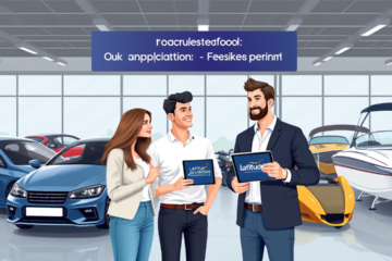 A customer exploring financing options for a vehicle through Latitude Financial Services.