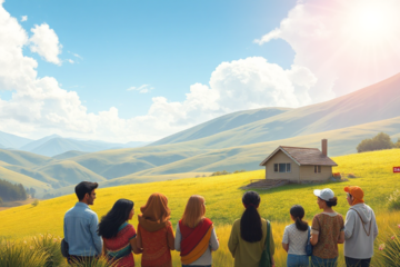 A person exploring personal loan options at a bank.