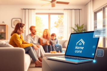A person using a laptop to apply for Tic Toc Home Loans online