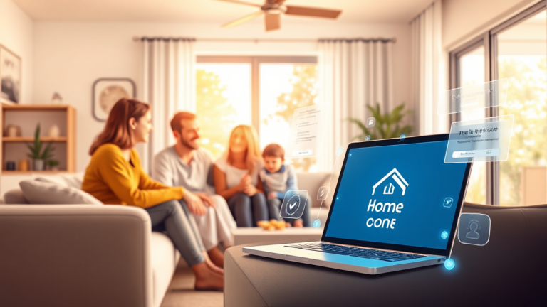 A person using a laptop to apply for Tic Toc Home Loans online