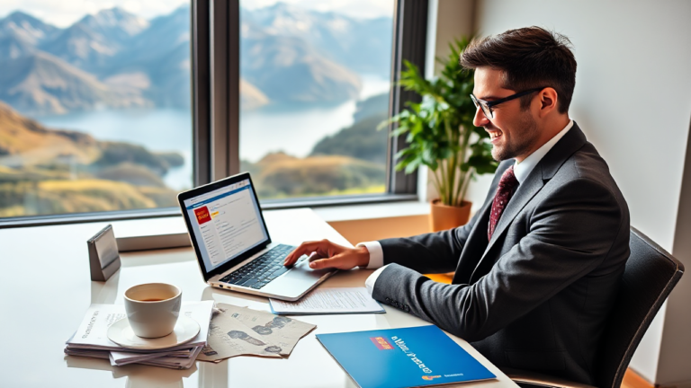 Illustration of a person applying for a Wells Fargo personal loan online.