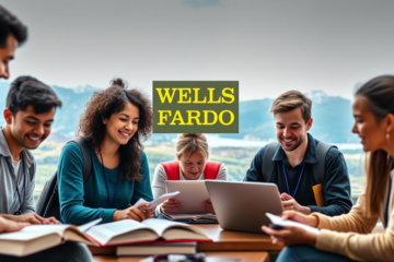 Wells Fargo logo with a graduation cap symbolizing education loans.