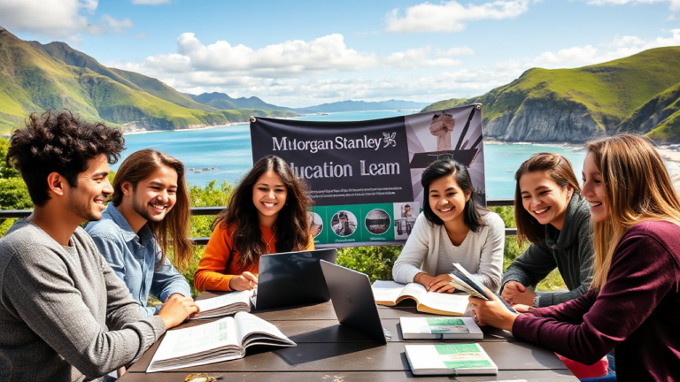 A student considering Morgan Stanley's education loan options for financing their studies in New Zealand.