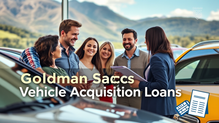 An image illustrating vehicle acquisition loans from Goldman Sachs.