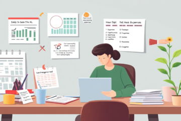 A person reviewing finances and budgeting to recover from debt.