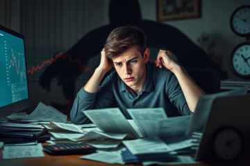 An image depicting the relationship between debt and credit score.