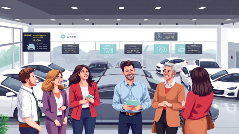 A visual representation of vehicle leasing process.