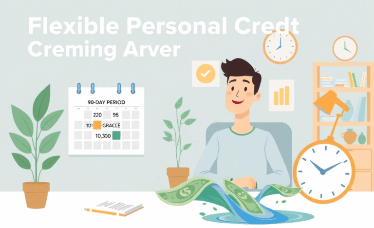 Image depicting flexible personal credit options with a grace period