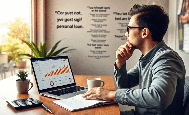 A freelancer accessing personal loan options for financial flexibility.