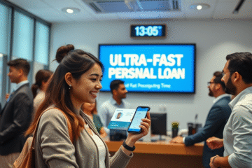 A person reviewing options for an Ultra-Fast Personal Loan with High Limits.