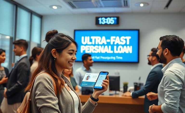A person reviewing options for an Ultra-Fast Personal Loan with High Limits.