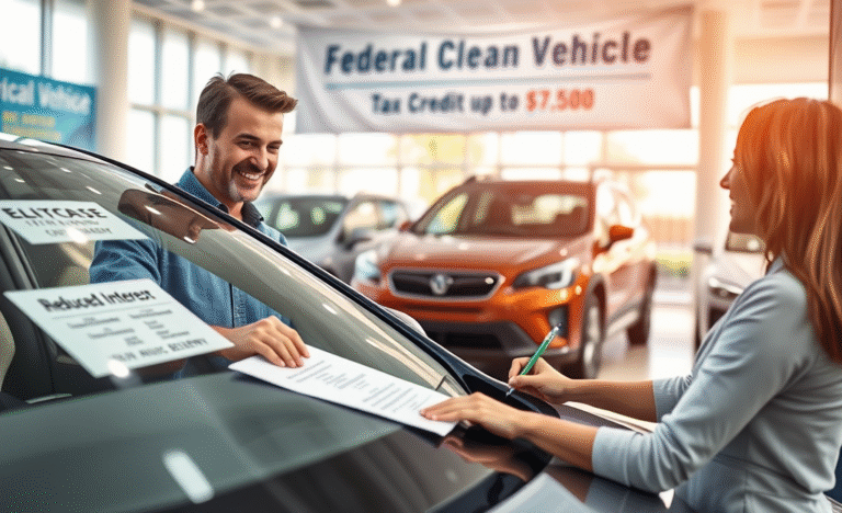 A new electric vehicle showcasing the benefits of vehicle credit with reduced interest and guaranteed delivery.