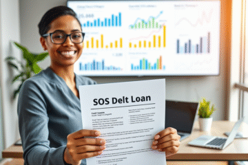 A person managing their finances with Pula-Parcela's SOS Debt Loan support.