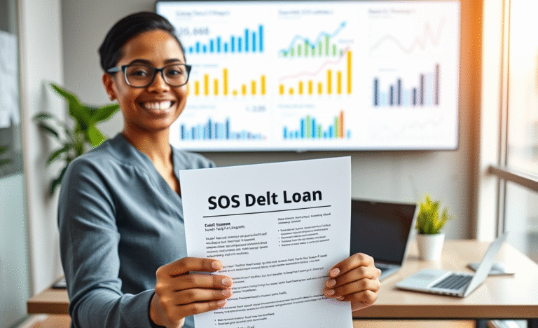 A person managing their finances with Pula-Parcela's SOS Debt Loan support.