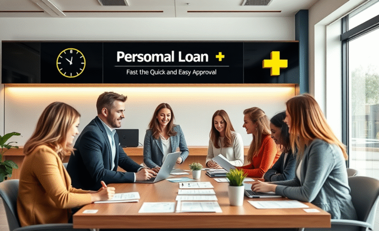 Illustration of quick and easy personal loan approval process with Credit Plus.