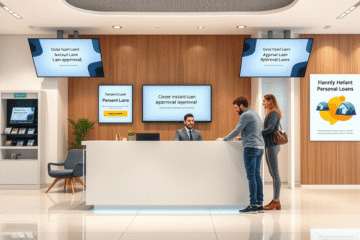 A person applying for a personal loan at Länsförsäkringar Bank for instant credit release.