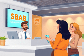 Illustration of quick approval personal loans offered by SBAB Bank.