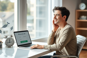 Illustration of a person receiving quick cash through a Personal Loan SEB.