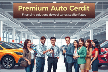 A person discussing premium auto credit options with included insurance and stable rates.