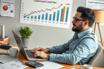 A visual representation of customized credit solutions for businesses, highlighting financial management and fast approval processes.