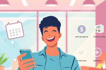 Illustration of personal credit options highlighting special rates and immediate deposits.