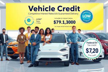 A person examining vehicle financing options for purchasing a new car.