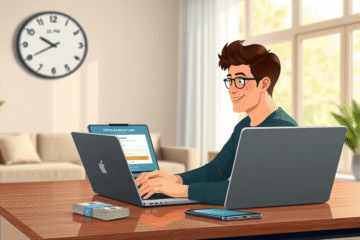 Illustration of fast online personal loan approval process.