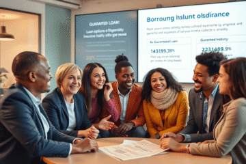 Infographic representing guaranteed loans with borrower insurance.