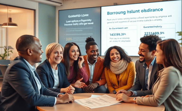 Infographic representing guaranteed loans with borrower insurance.