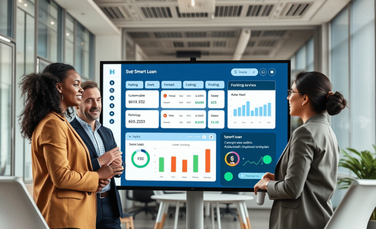 Visual representation of Smart Loan features for customizable installments.