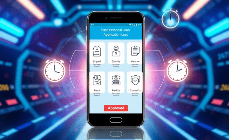 A person applying for a fast personal loan online with quick response time in 60 seconds.