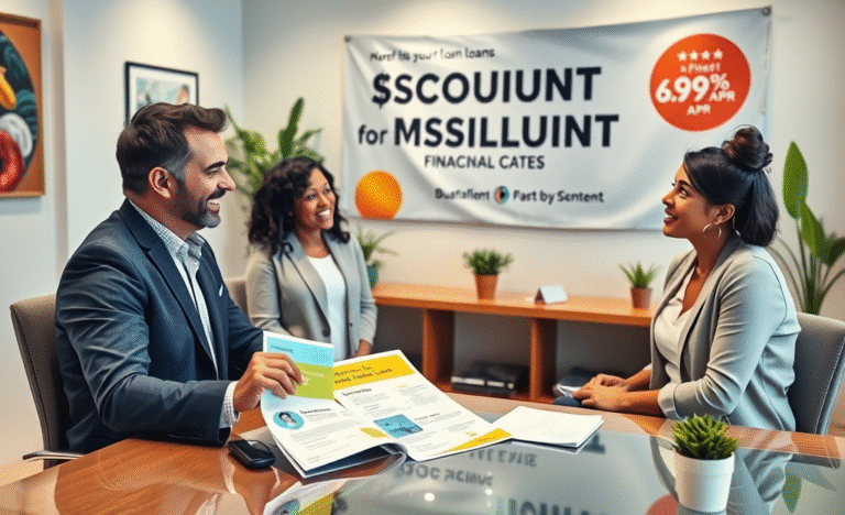 Image depicting a personal loan with fixed interest rates and a discount on the first installment.