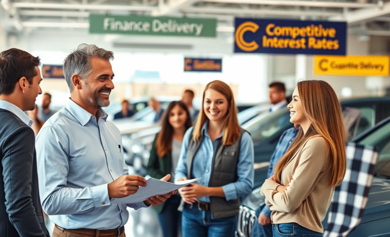 A new vehicle showcasing financing options with competitive interest rates.