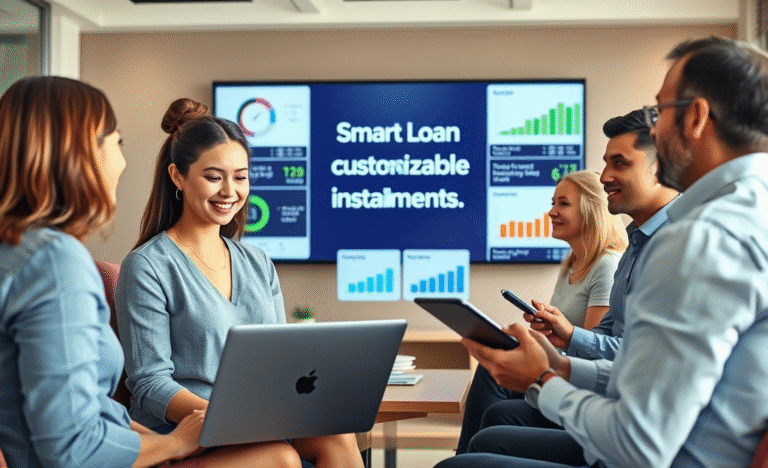 A visual representation of smart loans with customizable installments for better financial planning.