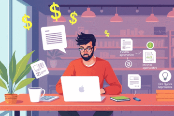 A freelancer working with financial documents and a laptop, symbolizing the concept of loans for freelancers with flexible limits.