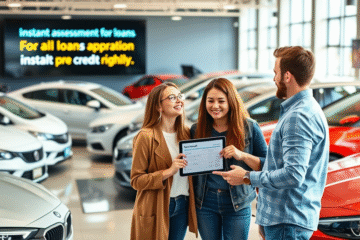 Person analyzing financing options for a new car purchase