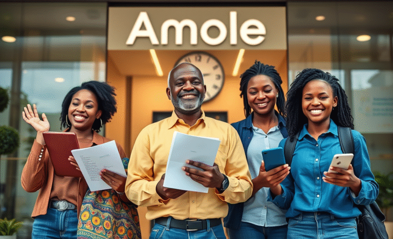 A visual representation of personal loan services offered by Amole for those in urgent financial need.