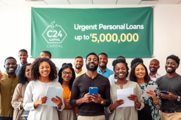 A person applying for a personal loan with C24 Capital.