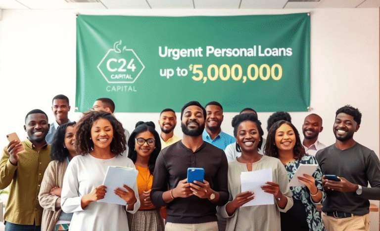 A person applying for a personal loan with C24 Capital.