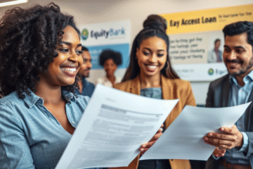 A person reviewing loan options at Equity Bank for urgent funding needs.