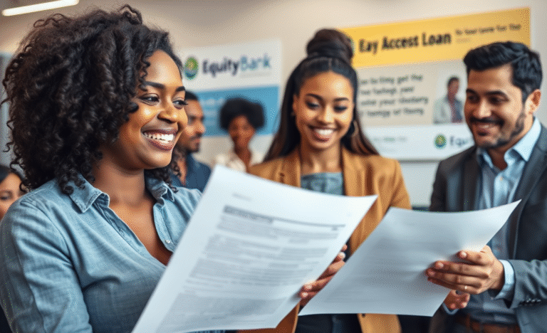 A person reviewing loan options at Equity Bank for urgent funding needs.