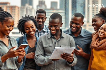Illustration of M-KOPA Personal Loan helping individuals in urgent need of funds.