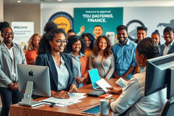 A person reviewing loan options with Old Mutual Finance for urgent financial needs.
